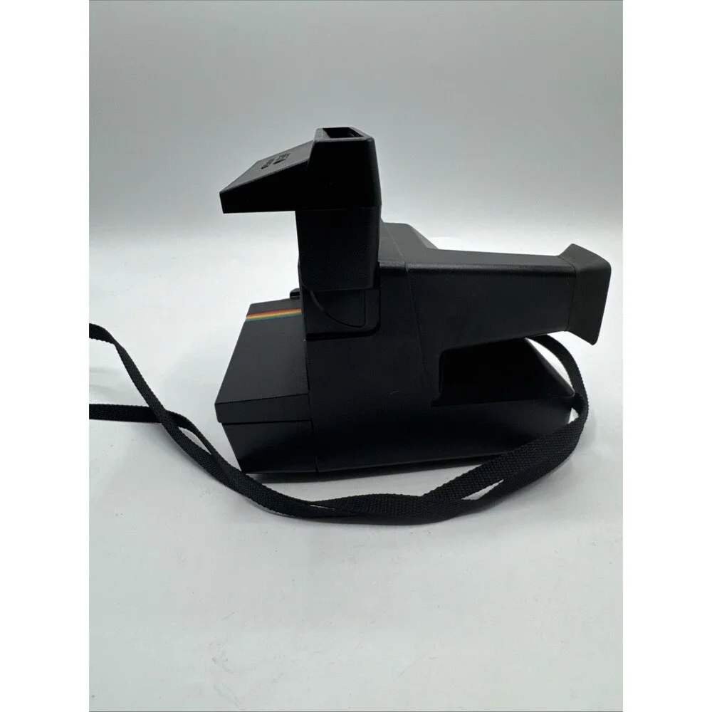 Vintage Original Polaroid OneStep 600 Instant Film Camera Black w/ Strap